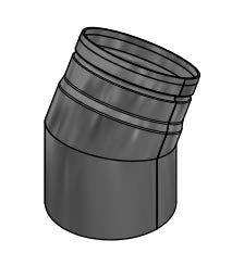 Peisrør Ø130 mm - 30 grader u/Luke