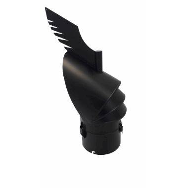 Dragon Pipehatt selvjusterende Sort (Ø150mm)