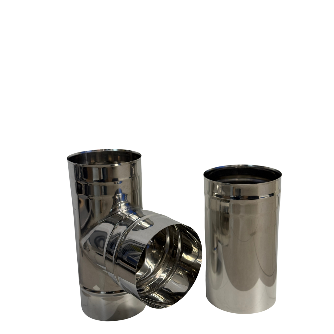 Ø150 T-Stykke med 300mm stusskopling. For Norge!