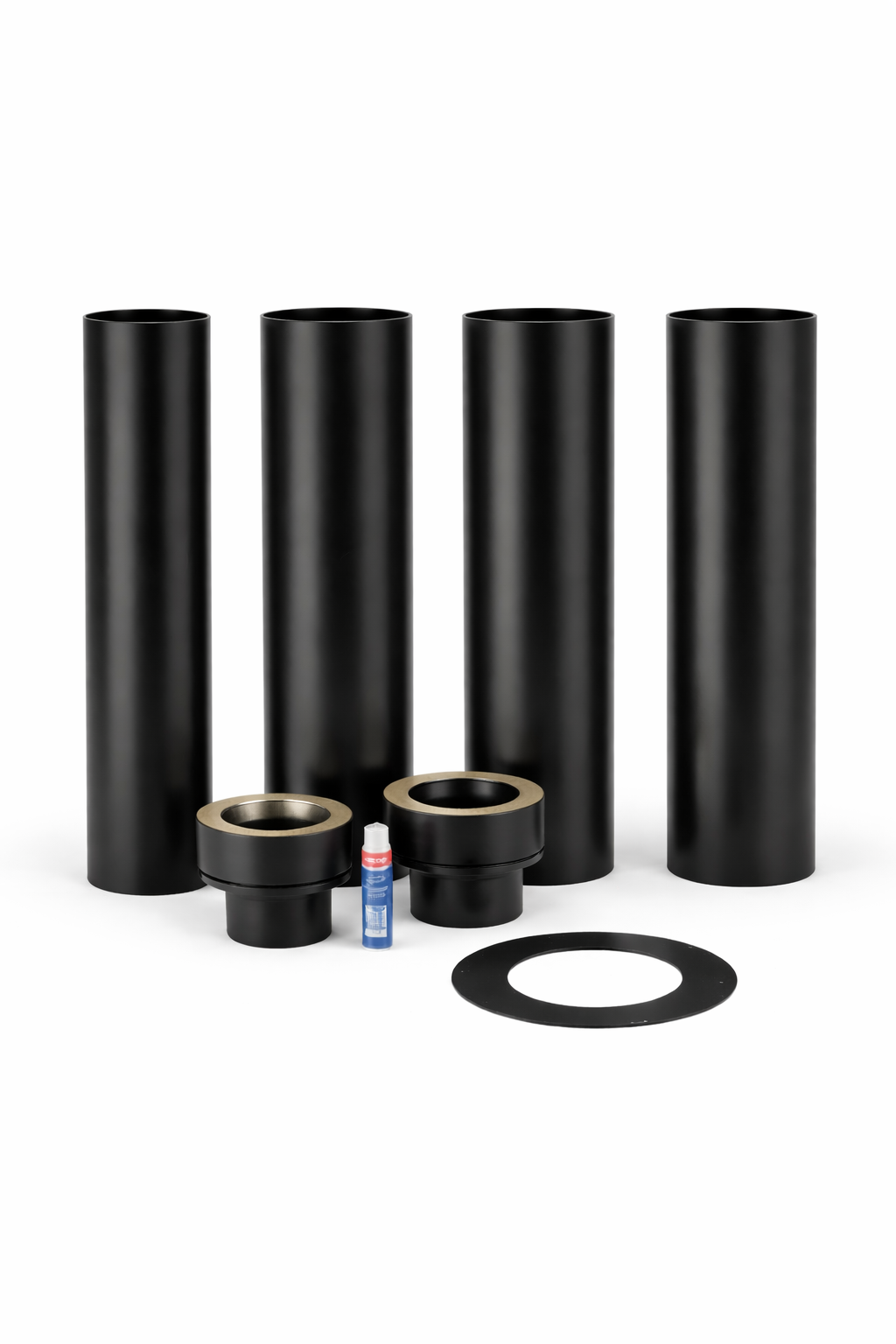 ECC 4,1 meter stålpipe Sort sømløs design