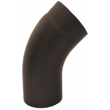 Ø150mm Peisrør Buet 45 grader sort