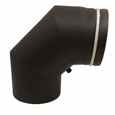 Ø150mm Peisrør 90 grader m/ luke 3delt