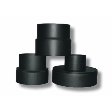 Røkrør overgang iv135 - uv125mm sort