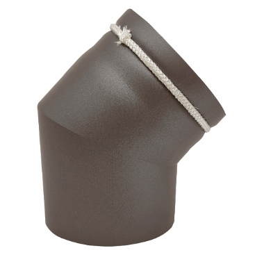 Ø150mm Peisrør Grå 45 grader u/luke