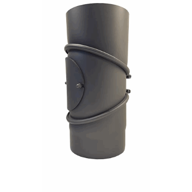 Ø150mm Peisrør Grå stillbart 0-90 grader 3delt