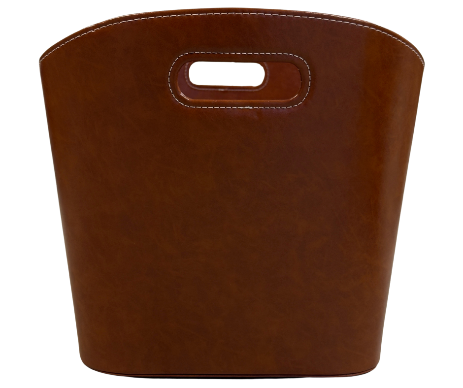 Vedkurv I Brun Kunstlær