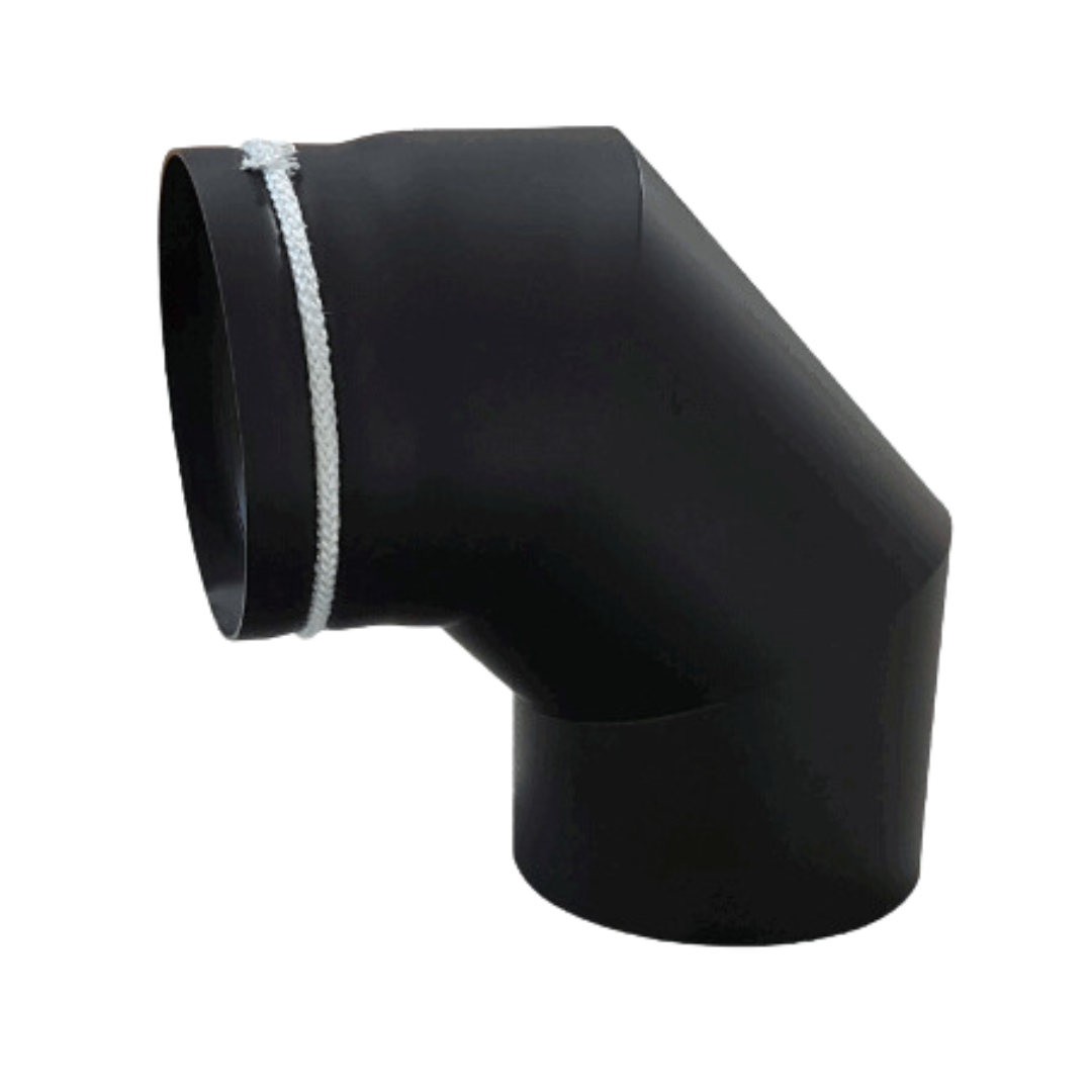 Ø150mm Peisrør 90 grader u/ luke 3delt