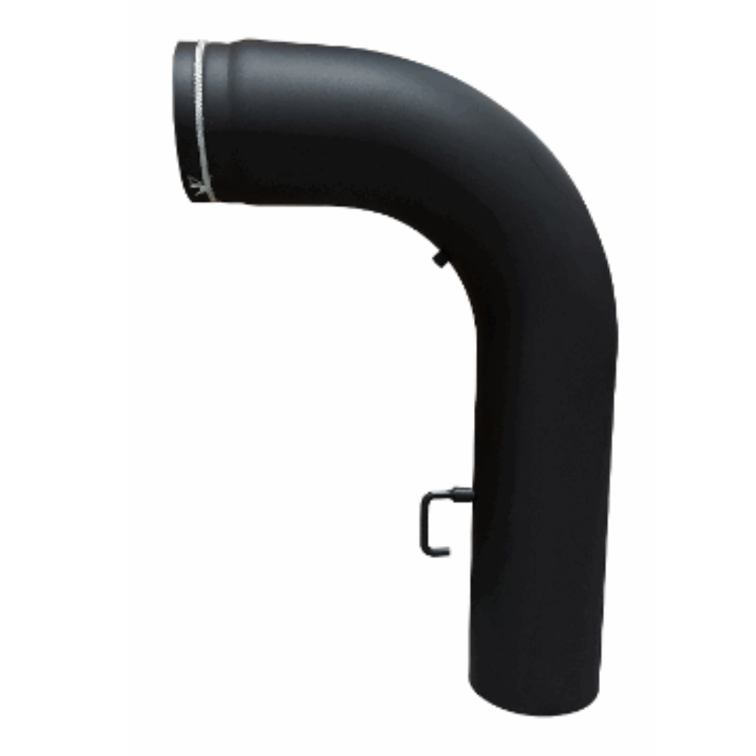 Ø150mm Peisrør D45cm x H70cm buet m/luke og spjeld