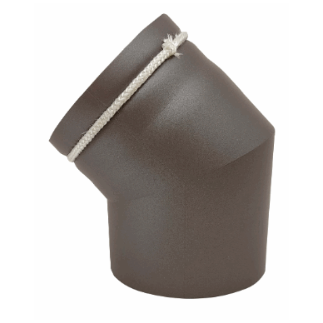 Ø150mm Peisrør Grå 45 grader u/luke