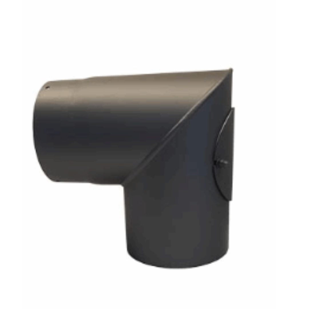 Ø150mm Peisrør Grå 90 grader kne m/ luke todelt