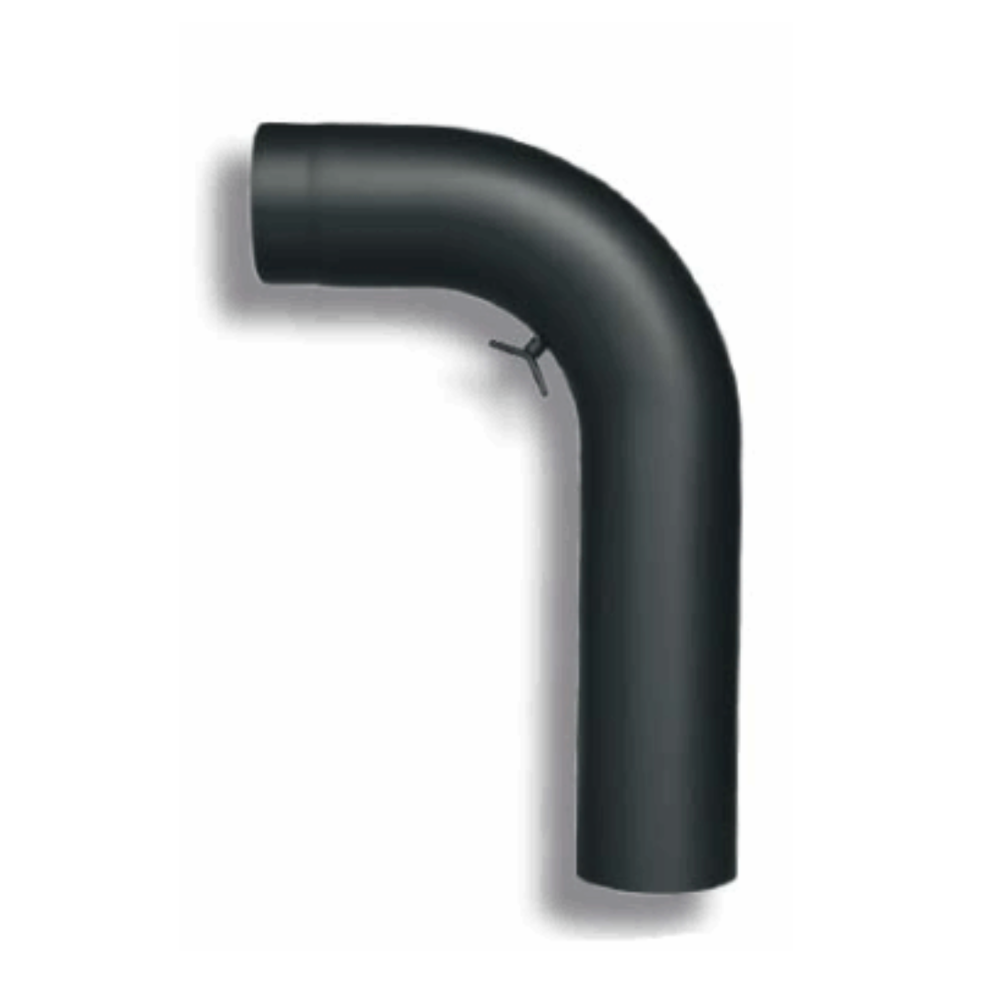 Ø150mm Peisrør Grå D45cm x H70cm buet m/luke