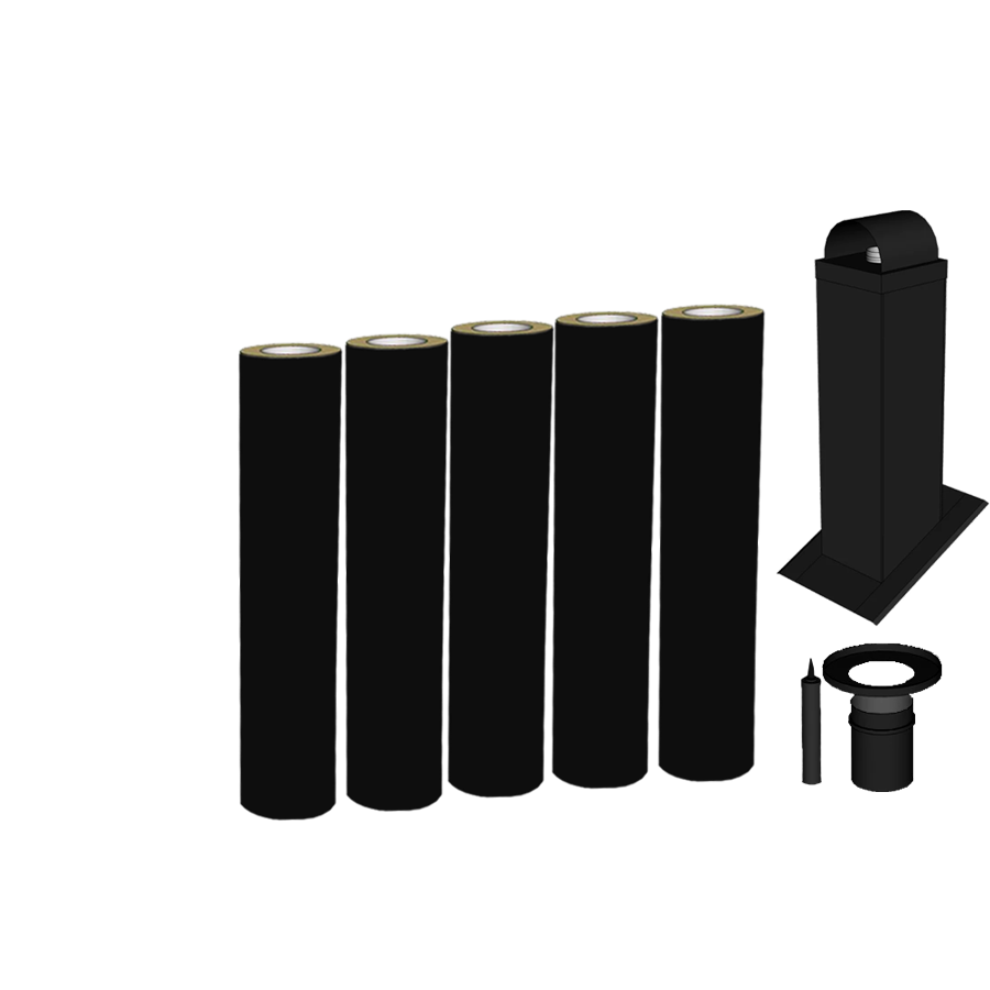 Smartmodul Pipepakke inntil 5,82meter stålpipe Ø130 Modulex