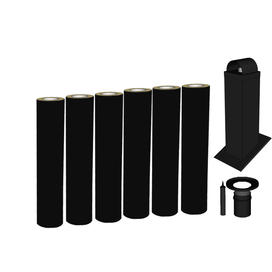 Smartmodul Pipepakke inntil 6,95meter stålpipe Ø130 Modulex