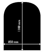 Stålplate 110 x 85 Sort