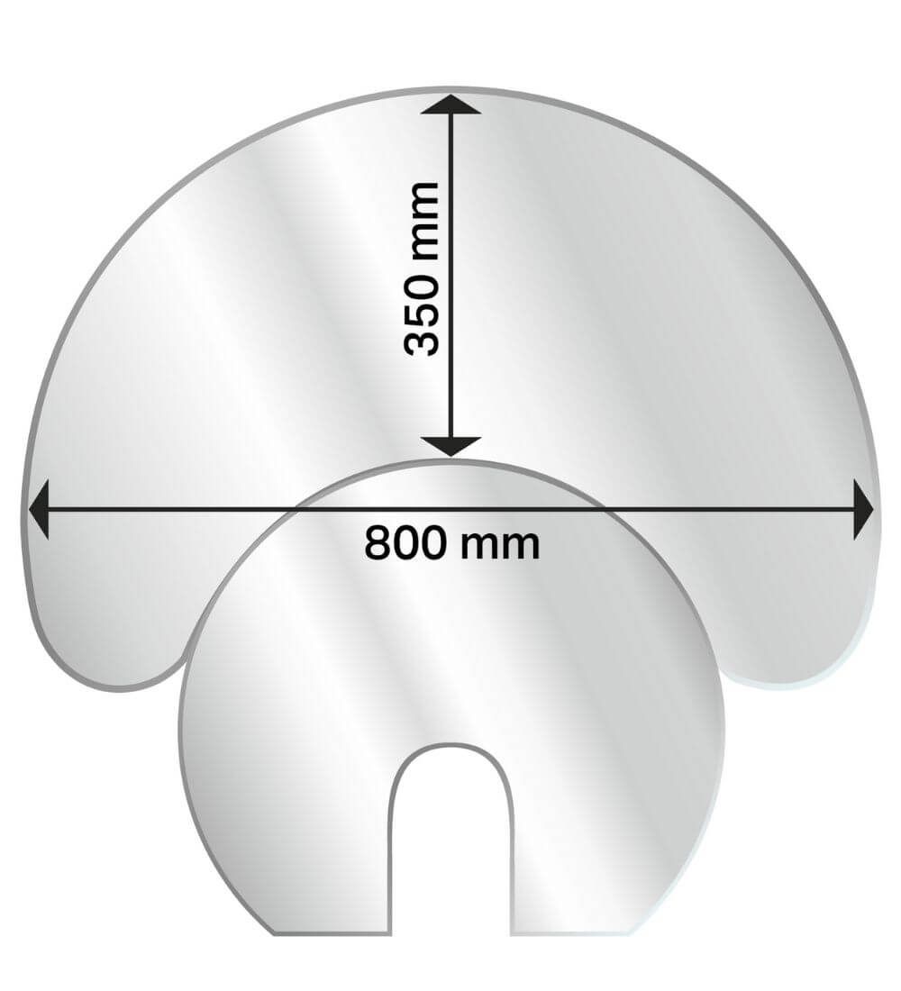 Aduro Glassplate halvmåne m/bunnplate