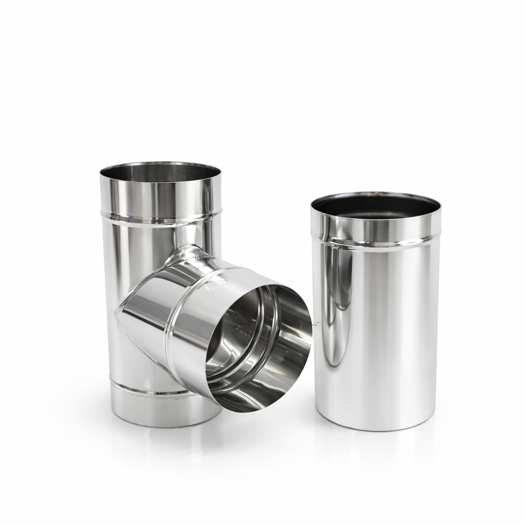 Ø150 T-Stykke med 300mm stusskopling. For Norge!