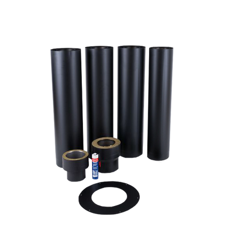 ECC 4,1 meter stålpipe Sort sømløs design