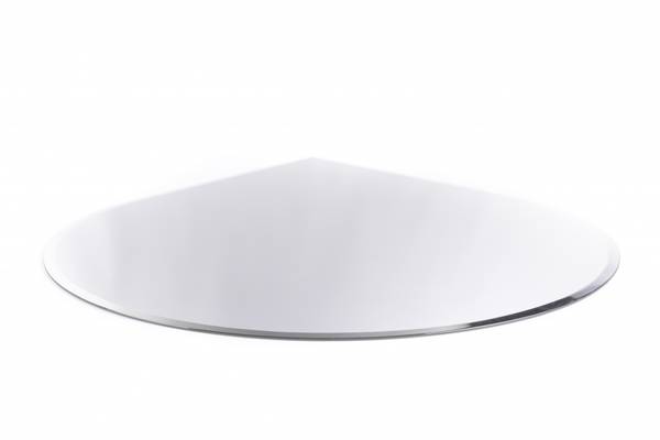 Underlagsplate "dråpe" klart glass  str medium B84 x D 101 cm