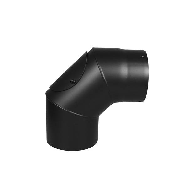 Ø130mm Peisrør 90 grader 3 delt med luke