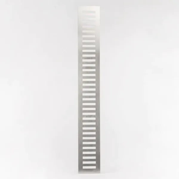 Ventilrist børstet stål 51cm x 10cm - inkl kassett