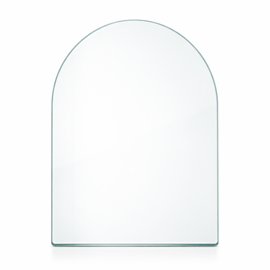 Glassplate D-Form 6mm - Flere Størrelser