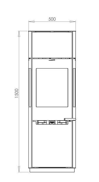 Aduro 9.7 Lux  - inkl  varmelagring.  Høyde 150cm