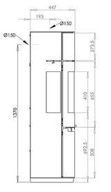 Aduro 9.7 Lux  - inkl  varmelagring.  Høyde 150cm