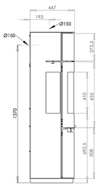 Aduro 9.7 - m/ varmemagasin - Høyde 150cm