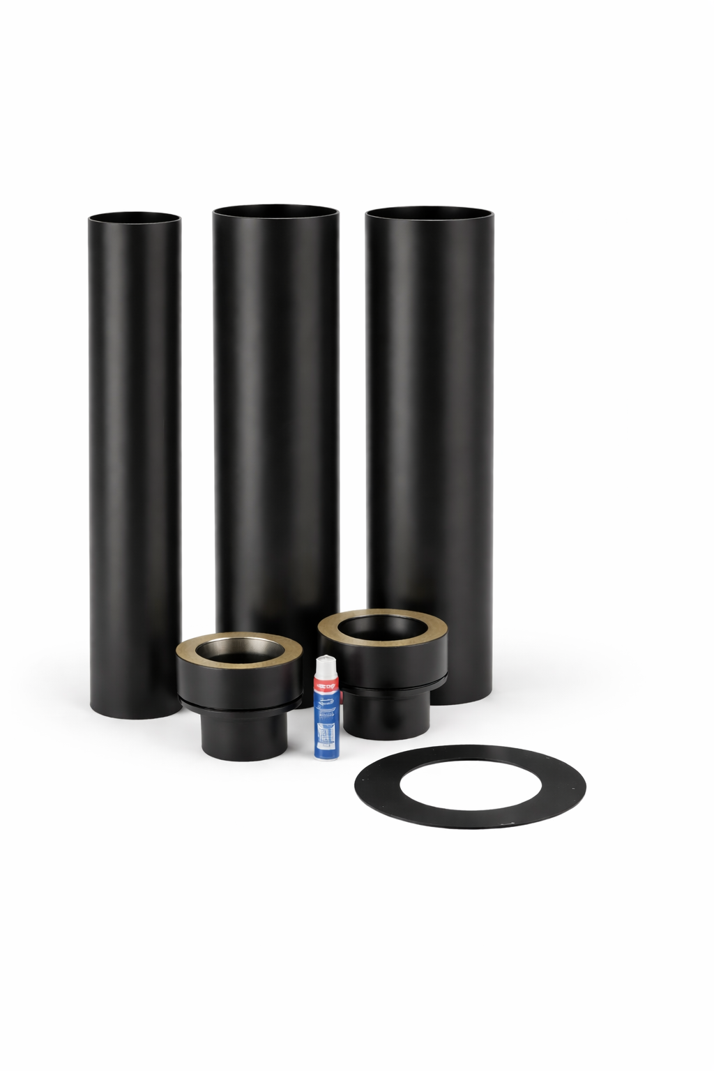 ECC 3,2 meter stålpipe Sort sømløs design