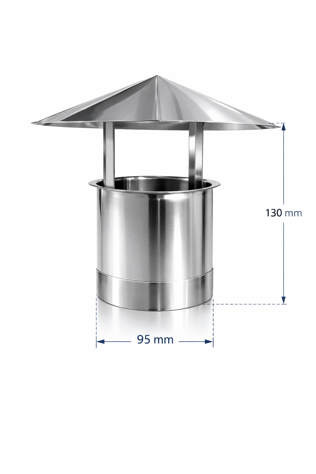 Kinahatt Ø95 mm Røyk/luftehatt