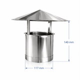 Kinahatt Ø120 mm Røyk og luftehatt