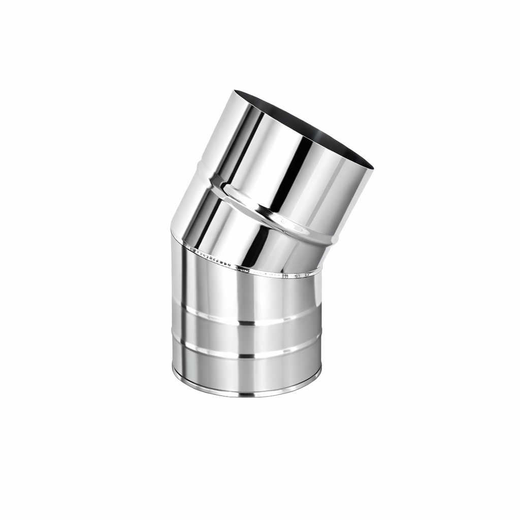 Ø150mm Røykrør 30 grader rustfri