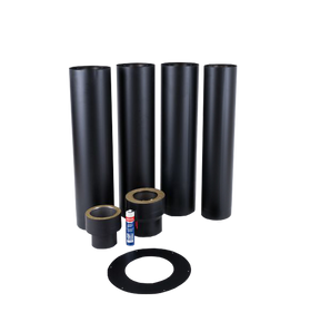 ECC 4,1 meter stålpipe Sort sømløs design