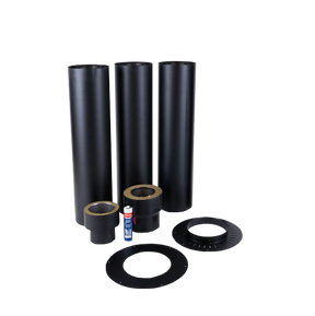 ECC 2.6 meter stålpipe Sort sømløs design