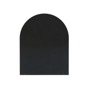 Underlagsplate 80x100 Sort stål Halvrund