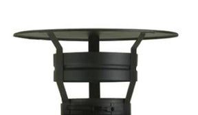 M11 Regnhatt for stålpipe Ø200mm enkel sort