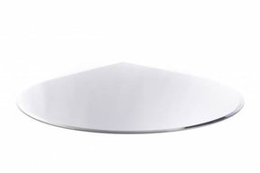 Underlagsplate "dråpe" klart glass  str medium B84 x D 101 cm